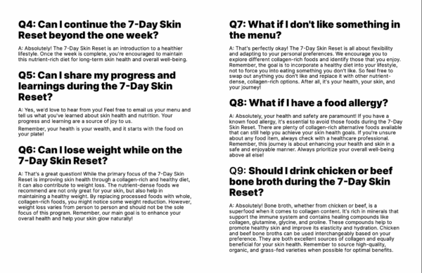 7 Day Skin Reset with Collagen-rich Foods Program - Image 2