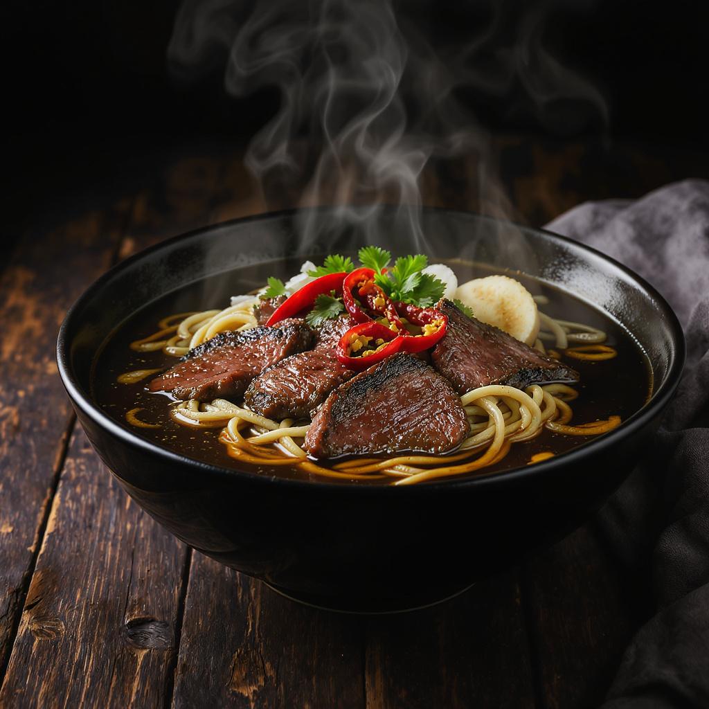 Noodle Bowl with Wild Broth & Steak (Wild Ramen)